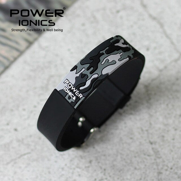 Power Ionics Titanium Ion F.I.R 3D Camo Bracelet Balance Wristband
